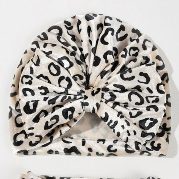 Baby Leopard Hat & Headband - Picture 2 of 4